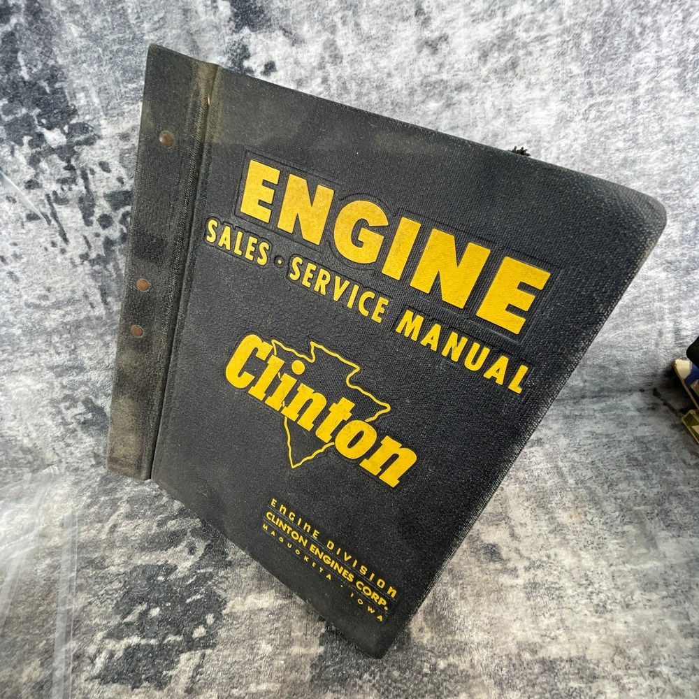 Clinton Engines Sales Service‎ Manual Master Manual 1956 Vintage Maquoketa Iowa